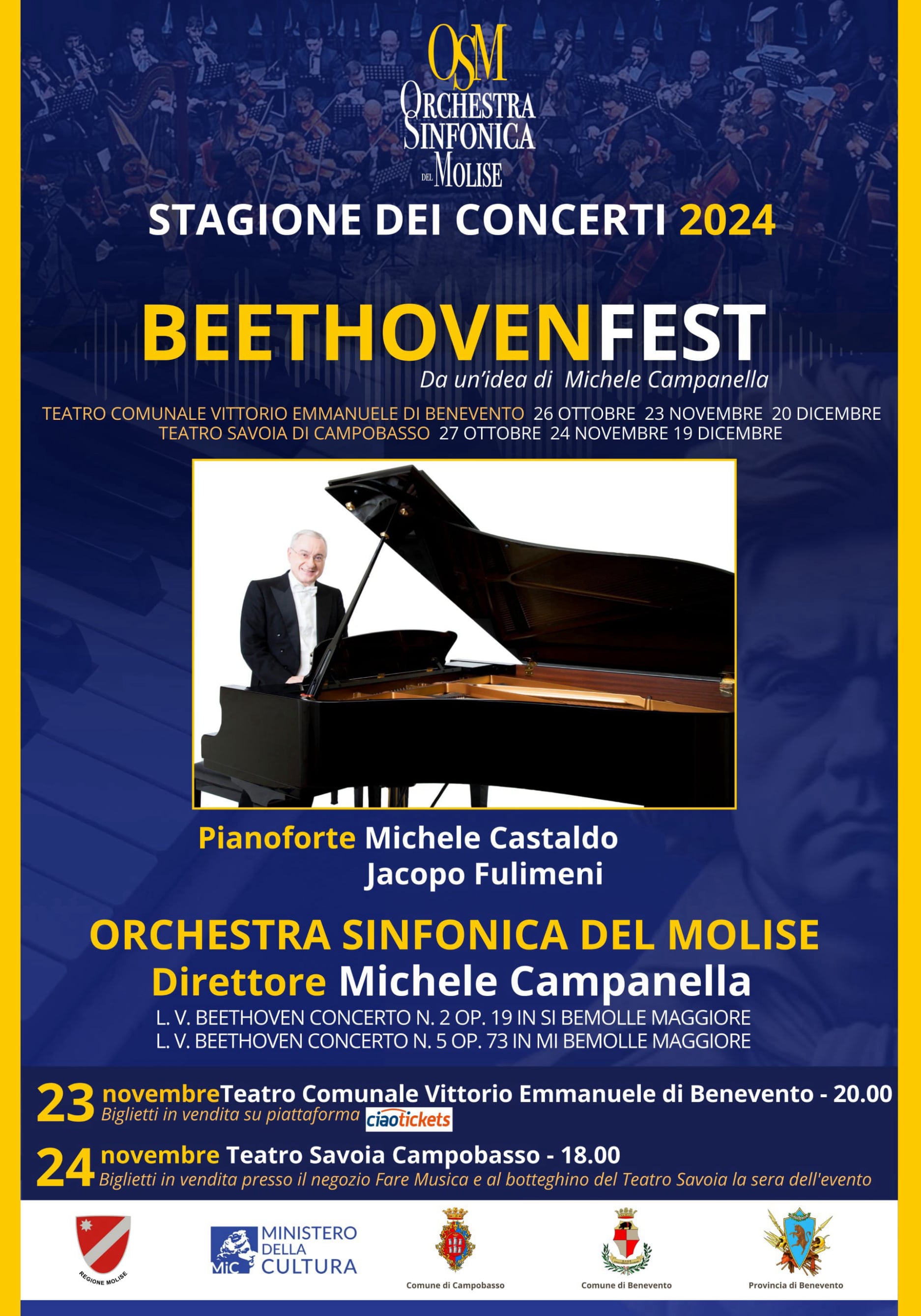 OSM Stagione Concertistica 2024 - BeethovenFest giornata 2 -24-24- Novembre